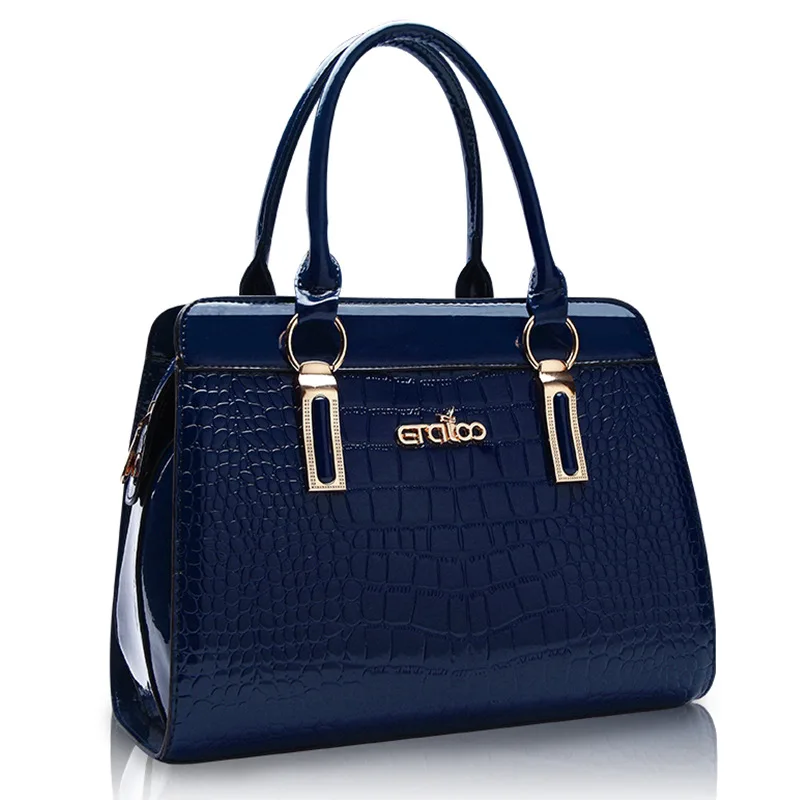 

Big Crocodile Skin Women Handbags Female Shoulder Bags High Quality PU Leather Middle Age Ladies Messenger Bags