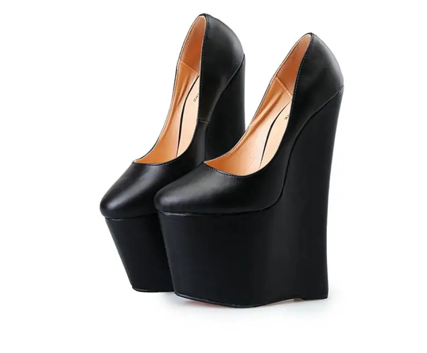 

Spring and Summer New Fashion Round Head Thick Bottom Slope and Large Heels