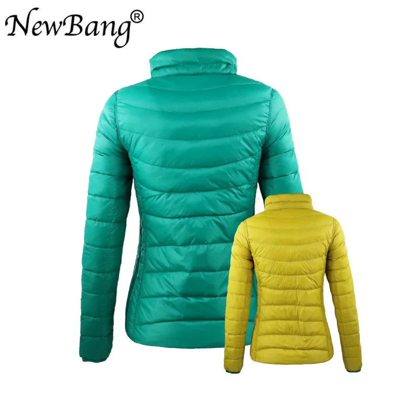 NewBang 4XL 5XL 6XL женский пуховик ультра легкий пуховик женский с сумкой для переноски дорожная двухсторонняя Двусторонняя куртка плюс