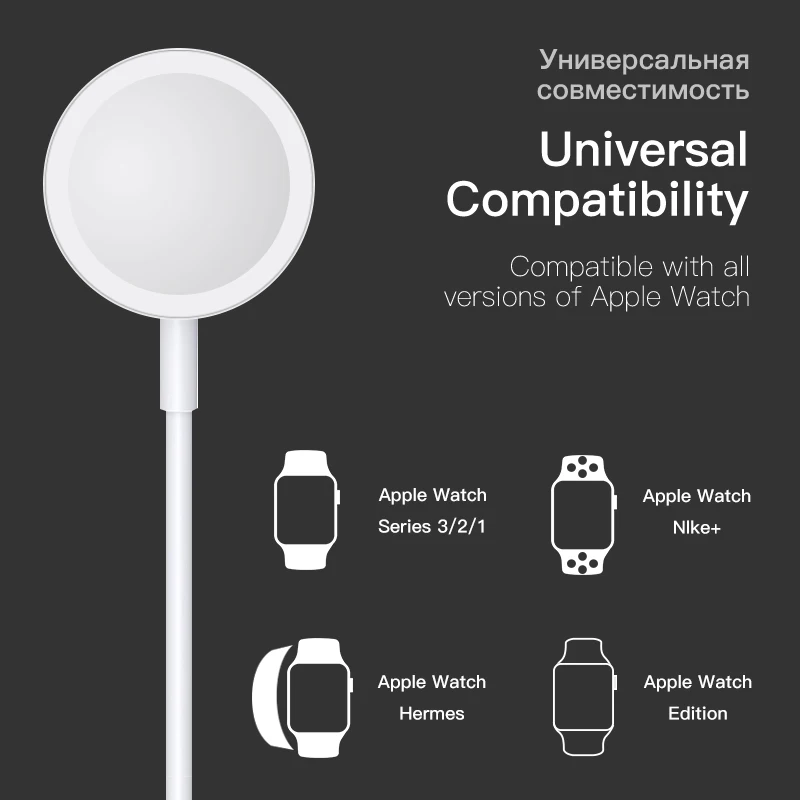 

Fast Wireless USB Charger for Apple Watch Series 1 2 3 4 Magnetic Charging Cable 3.3 feet 1meter for Apple Watch Charger