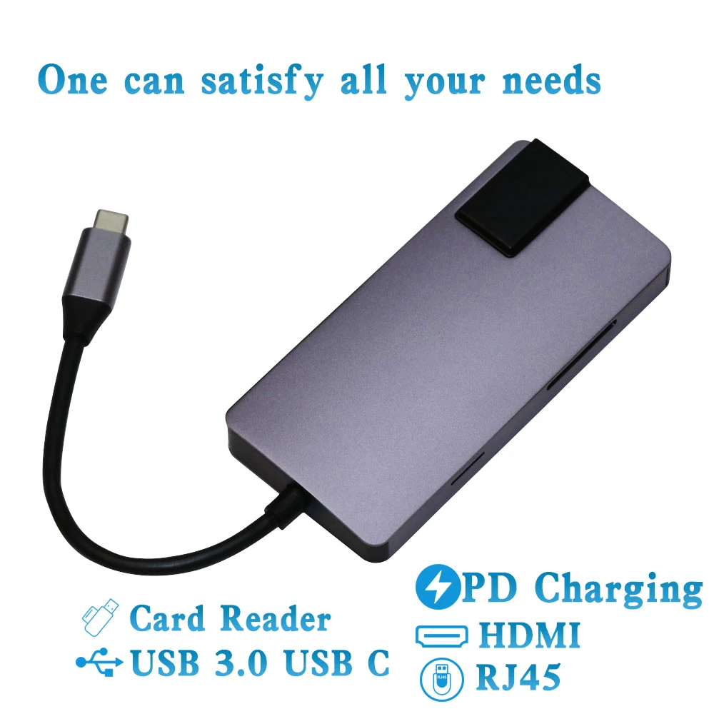

8 in 1 HUB USB Type C To HDMI 4K Adapter Gigabit Ethernet RJ45 USB 3.0 Splitter Converter For MacBook Pro Air Laptop Accessories