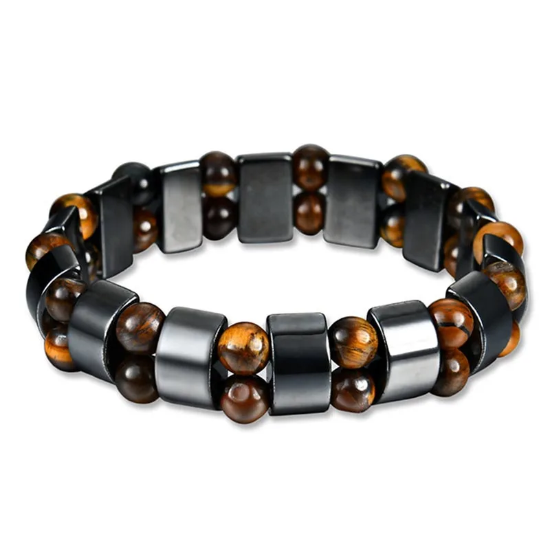 

Magnetic Health Energy Healing Hematite Bangle with Magnetic Therapy of Beads Elastic Bracelet for Women and men Jewelry