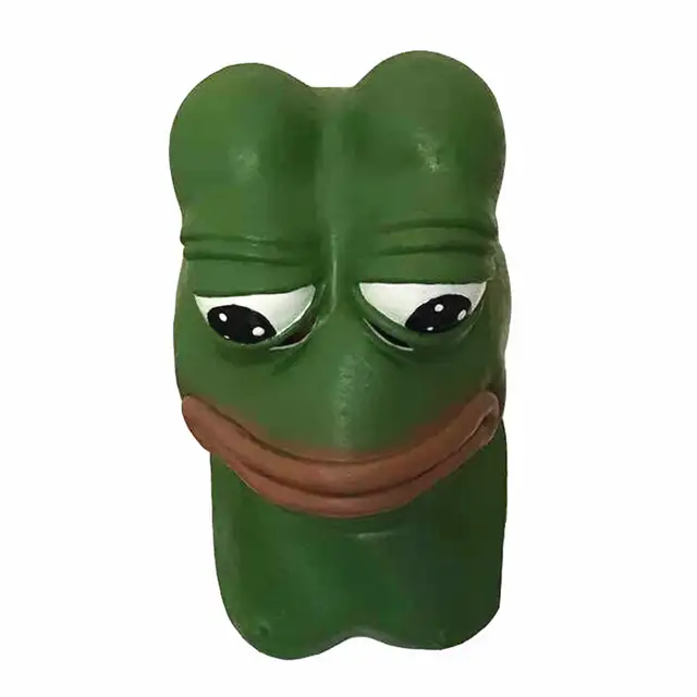 Avoir Images 2019 Hot High Quality Realistic Rubber Animal Pepe Frog Latex Mask actualisé par