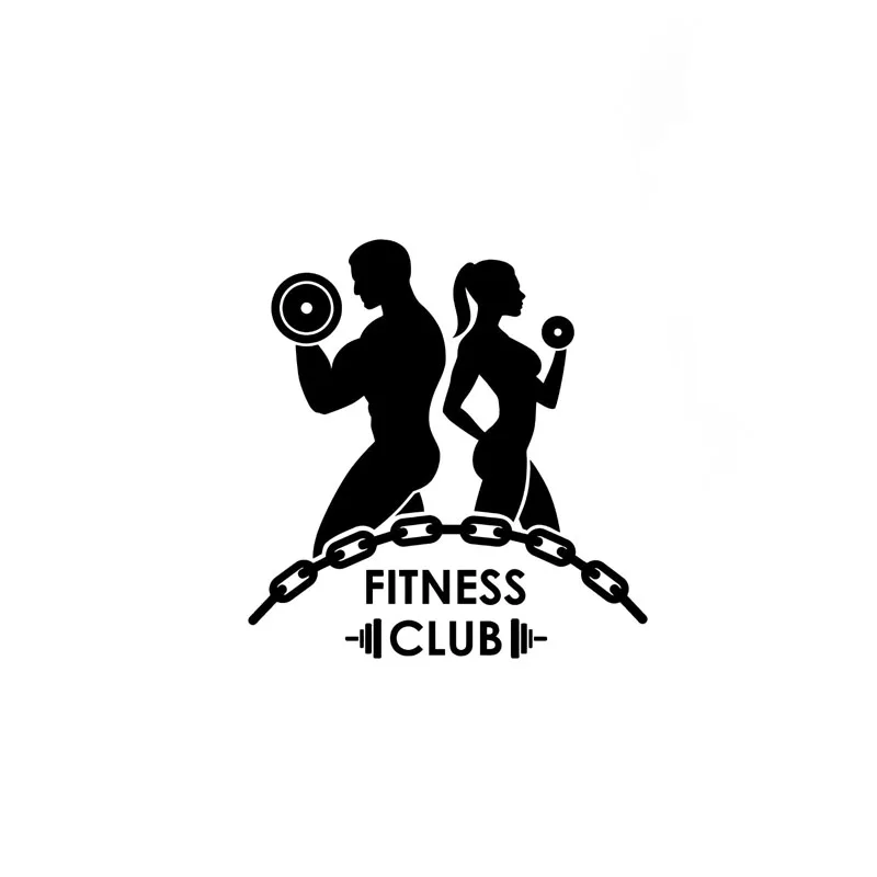 

8.9CM*9.4CM FITNESS CLUB Car Sticker Vinyl S9-0012