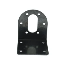 2PCS 37mm DC Geared Motor Mounting Bracket Holder 550 540 Black Metal L Shaped Mounting Bracket