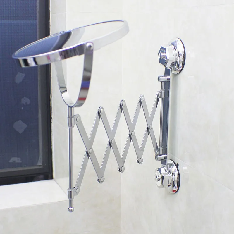 Выдвижное зеркало для ванной комнаты, потолочное подвесное HD увеличительное зеркало(Размер: 44x3. 7xH21-61cm