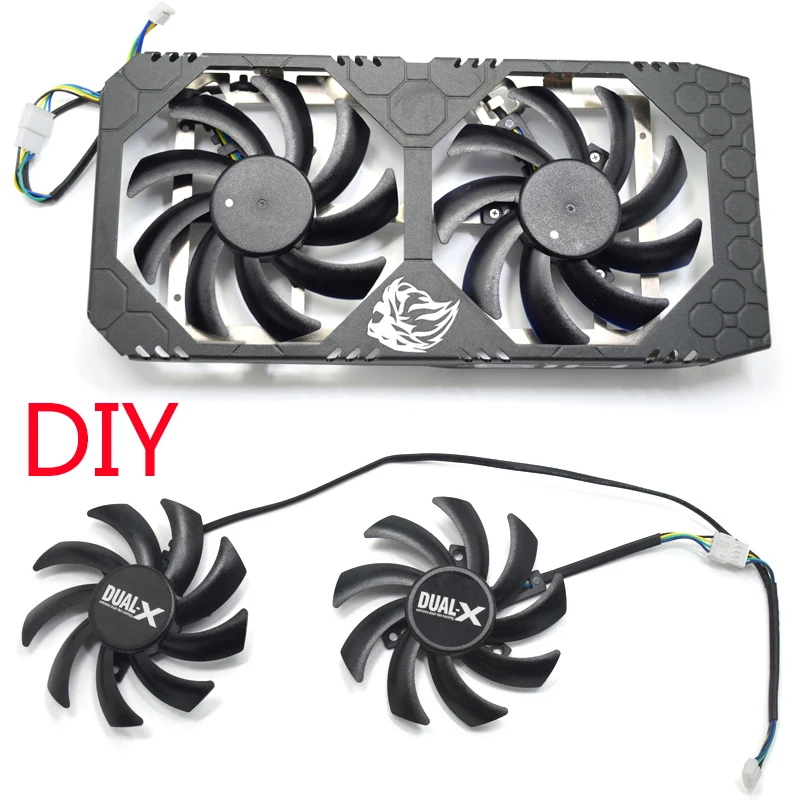 Охлаждающий вентилятор GPU для RX 470 IceQ X2 Turbo 4 Гб OC RX474 RX570 RX574