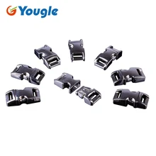 10 шт./партия 3/" металлическая Боковая Пряжка для паракордового браслета серебро