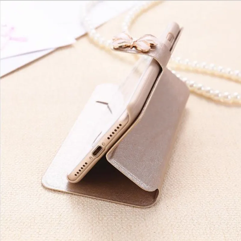 Для Huawei Ascend Y600 Y 610 Y610 Case моды роскошь шелка case Стенд флип Бумажник Карты Высокого