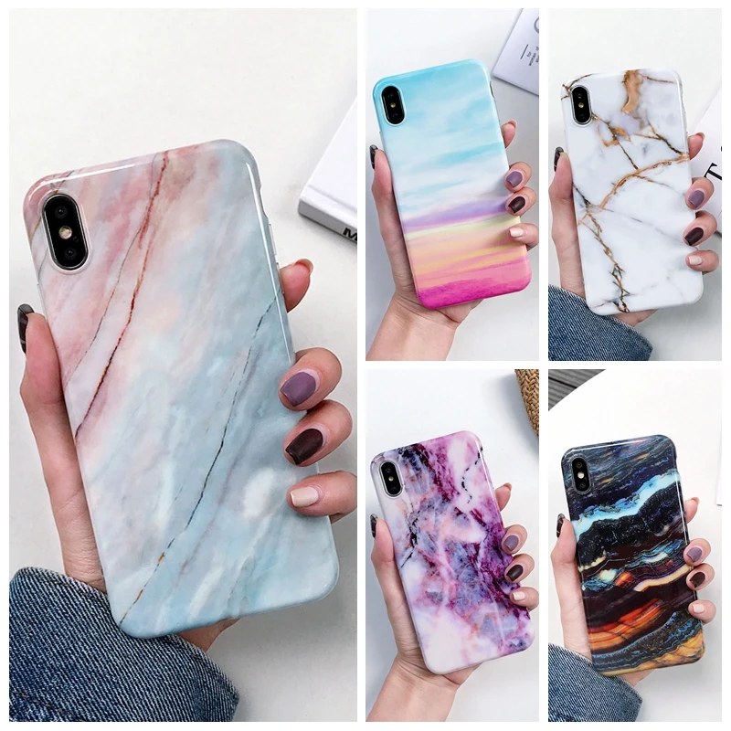 Мраморный чехол для Samsung Galaxy A7 2018 силиконовый мягкий из ТПУ A 7 A750F A6 Plus A50 A30 A20