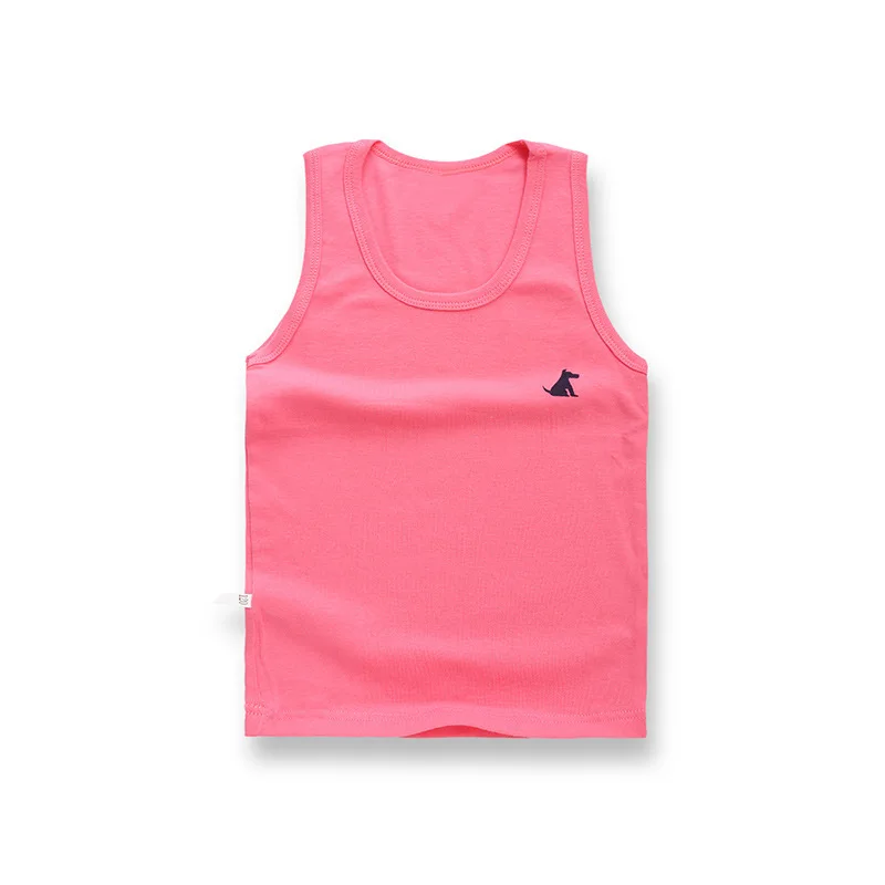 2-10Y Kids Boy Girl Summer Cotton Vest Tops Blouse Sleeveless Casual Tee Shirts