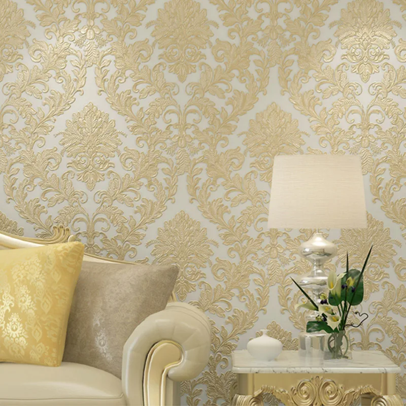 Luxury western style classic design shell damask 3d 