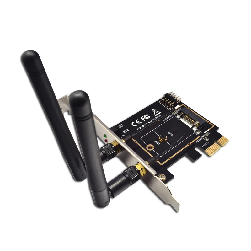 Адаптер M.2 NGFF Key A + E Mini PCI Беспроводной Wi Fi Bluetooth сетевой адаптер Express 1X M2 поддержка