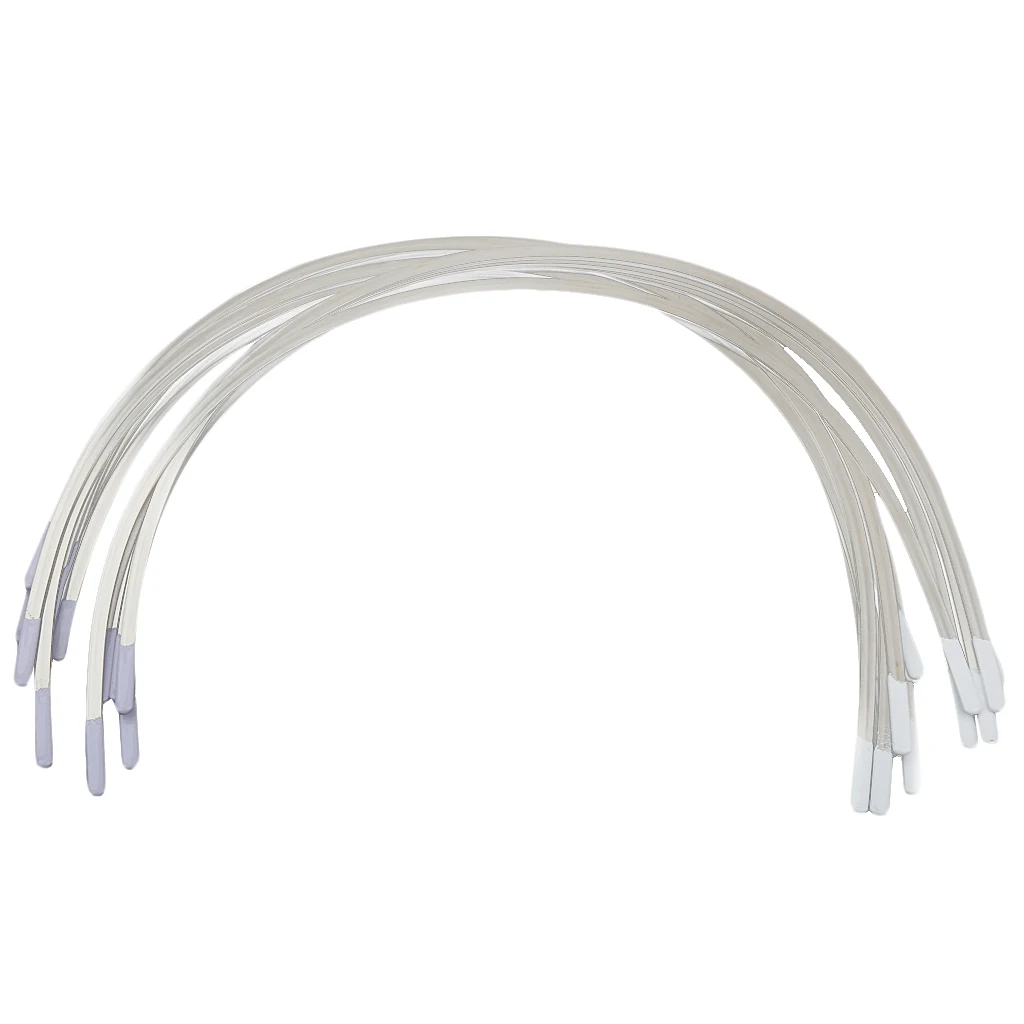 Pack of 12 Pairs Stainless Steel Metal Handmade Women's Bra Under Wires DIY Replacement Cup D E