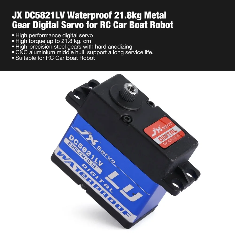 

JX DC5821LV/CLS5830HV Waterproof Metal Gear Digital Servo with High Torque for RC Remote Control Car Boat Robot Model Vehicle
