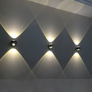 

Crystal LED Wall lamp AC85-265V 2W up and down Wall Led light Modern Sconce For Home Decoration UFO Design