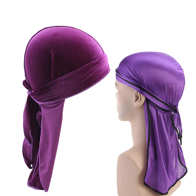Velvet and silky durag 2pcs set AliExpress