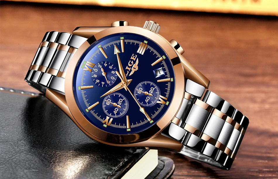 Часы мужские брендовые Роскошные модные кварцевые спортивные часы мужские полностью стальные военные часы водонепроницаемые золотые мужские часы Relogio Masculino