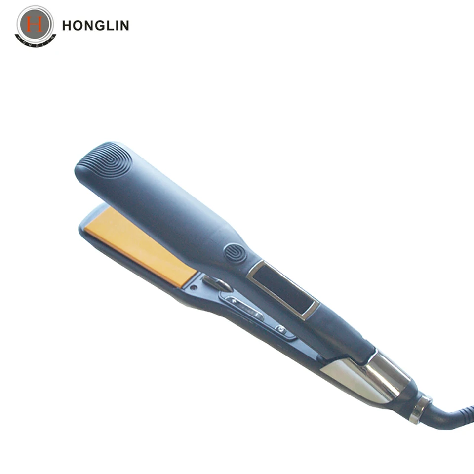 Профессиональные волос Flat Iron очень горячей шину нагреватель MCH быстрое потепление ЖК-дисплей Дисплей широкий Панель выпрямитель для волос