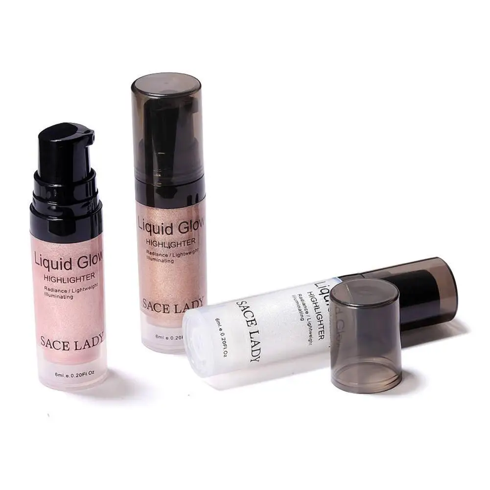 Face Liquid Highlighter Cream Illuminator Makeup Shimmer Glow Kit Make Up Facial Brighten Shine Cosmetic Bronzer Highliter