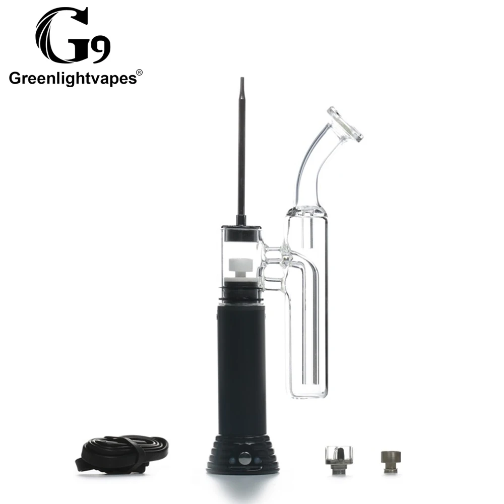 

G9 Portable Mini Henail ENAIl Dab Nail Vape Kit Dry Herb vaporizer Starter Kits Wax Pen Dab Rig Glass Bubble Water Bong 0C