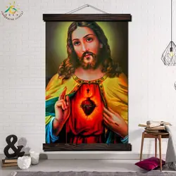 Иисус сердце один винтажные плакаты и печатает прокрутки холсты для рисования стены книги по искусству фотографии картина в рамке