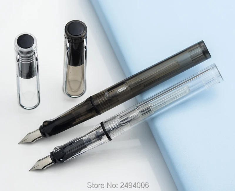 

Transparent White Gray color Business office medium nib Fountain Pen Students calligraphy Finance Office pen