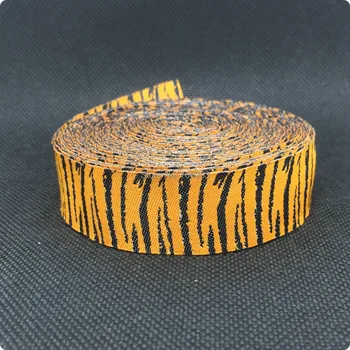 

ZERZEEMOOY HOT!!! NEW wholesale 7/8'' 22mm Wide tiger tattoo series Woven Jacquard Ribbon dog chain accessories 10yards/lot
