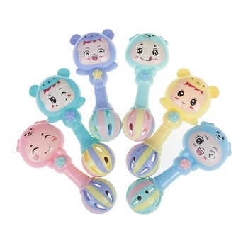 

Random Color Baby Shaker Sand Hammer Toy Dynamic Rhythm Stick Baby Rattles Kids Musical Party Favor Musical Instrument Toys