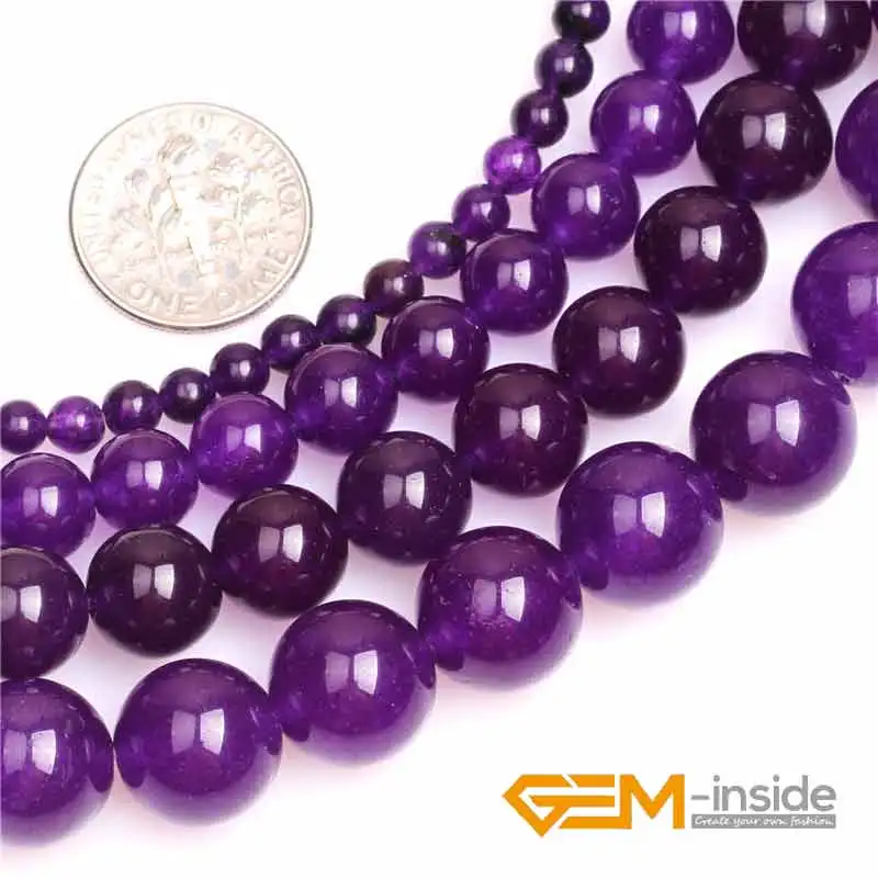 

Round purple Jades Beads Fashion Jewelry Bead DIY Bead For Women Bracelet & Necklace Making Strand 15" Hot Item !