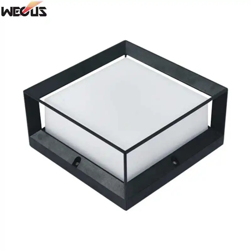 Aluminum wall lamp outdoor waterproof wall lamp, square outdoor courtyard hotel engineering lights