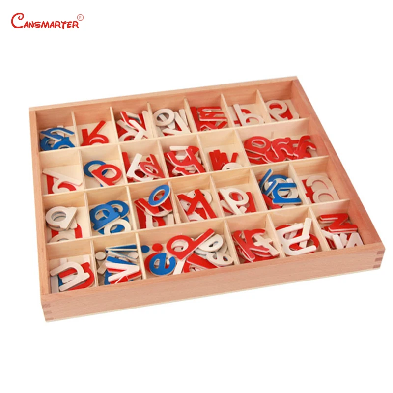 

Beech Wooden Montessori Toys Small Movable Alphabet Box Toddlers Preschool Language Exercises Educational Toy and Games LA014-3