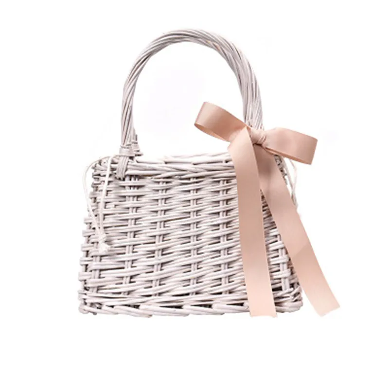 

Women Summer Bamboo Bag 2019 Square Straw Bags Handmade Woven Beach Cross Body Bag Rural Wind Draw Belt Handbag Dropshipping A4