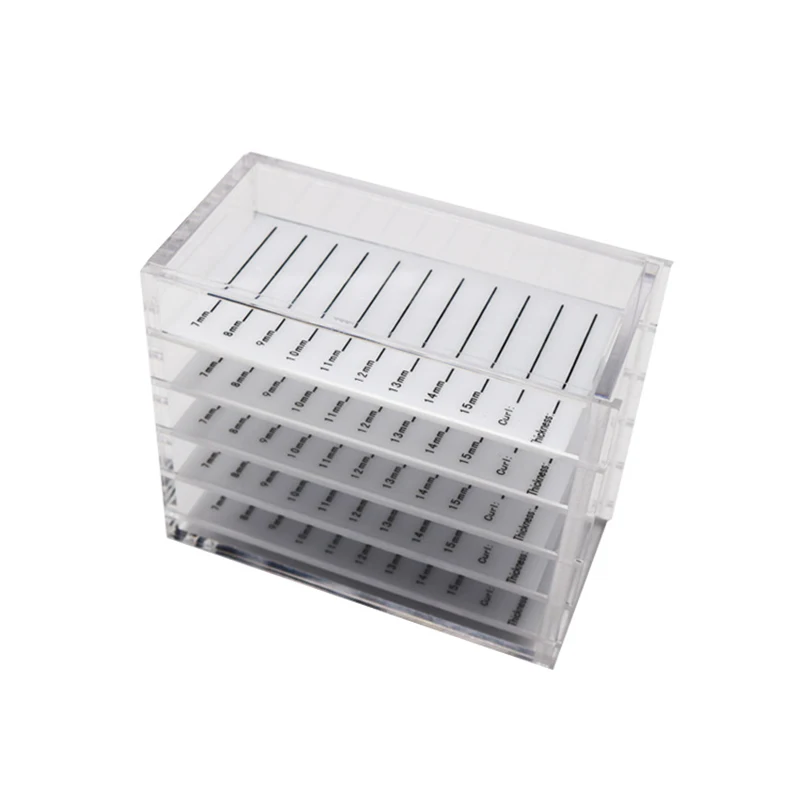 

5 Layers Acrylic Eyelash Storage Box Makeup Display Container Eyelashes Glue Pallet Holder Case Grafting Eyelash Transparent Box