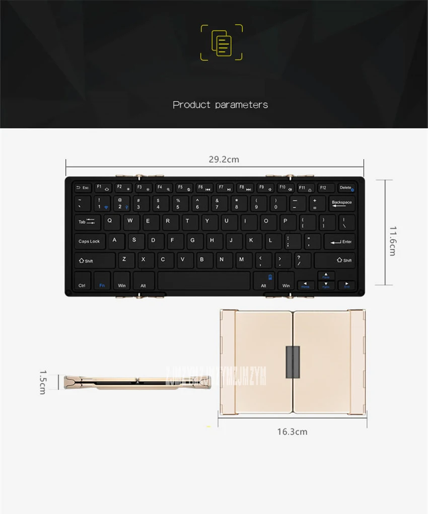 Складная Проводная Bluetooth клавиатура HB099 Эндрюс плоский мобильный телефон ноутбук общие маленькие портативные клавиатуры с подсветкой