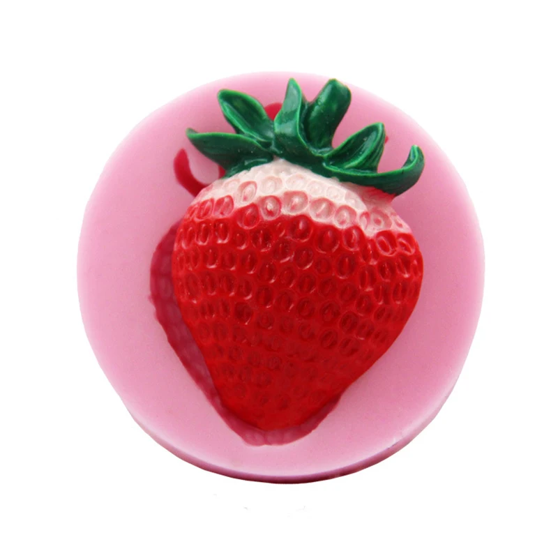 

3D Big Strawberry bakeware,silicone molds fruit fondant cake decoration mold sugar mold clay mold