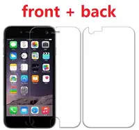 Прозрачная защитная пленка для экрана для iPhone XS Max XS/X XR 8 7 Plus 6 Plus 7 5S 4S SE 5C передняя + Задняя 2 шт./лот/партия ПЭТ мягкая пленка - изображение