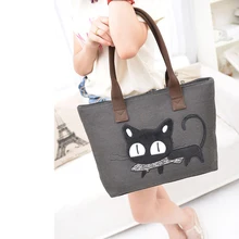 Сумки Для женщин милый кот ест Рыба печати Для женщин Повседневное сумка Сумки на плечо Bolsos Mujer