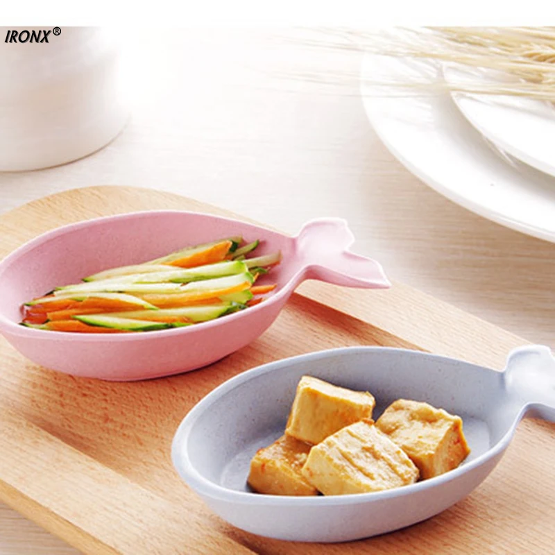 

1PC Colored Fish-Shaped Dish Japanese Sushi Dish Wind Seasoning Sauce Dishes Snack Dish Seasoning Small Plates