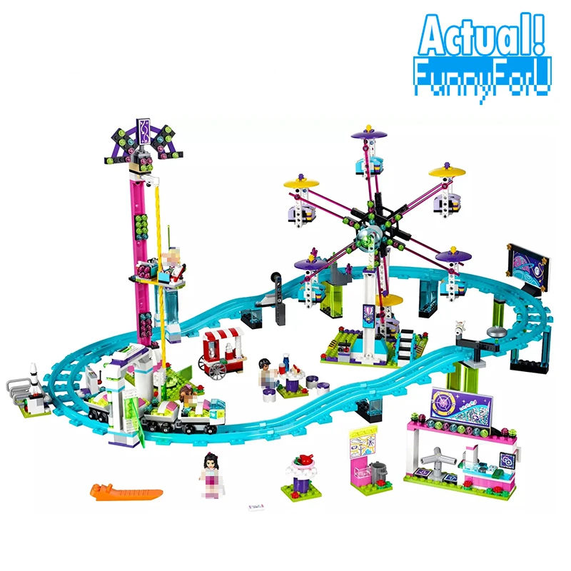 

Bela 10563 Amusement Park Roller Coaster Friends Building Blocks Bricks Educational Toys For Children Compatible legoINGly 41130