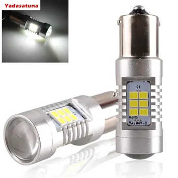

2Pcs 12V DC 1156 BA15S 3030 21SMD LED Car Turn Signal LED Reverse Light bulbs Parking lights DRL Lampada 21W 2 Years Warranty