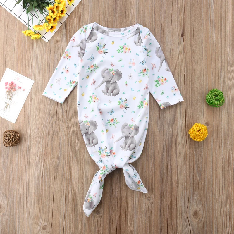 Pudcoco Пеленальный спальный мешок для новорожденных девочек Слон Цветок одеяло для сна мешок Пеленать Обернуть хлопок детская одежда наряды