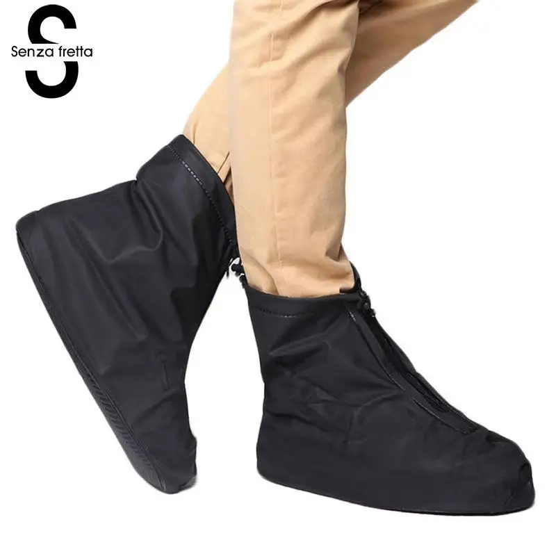 

Senza Fretta Waterproof Shoes Cover Men Women Outdoor Sports Anti Slip Reusable Shoe Covers For Motorcycle/fishing Botas Lluvia