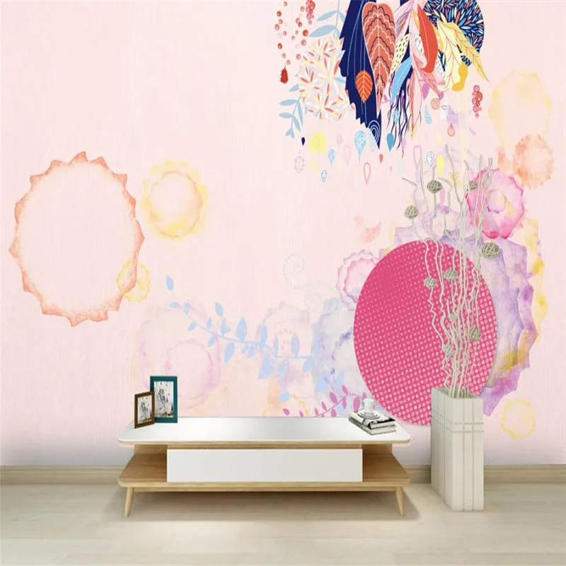 

pink wallpaper for walls 3 d wall muaral wall papers custom modern aesthetic girls room wallpaper for kids room kitchen desktop