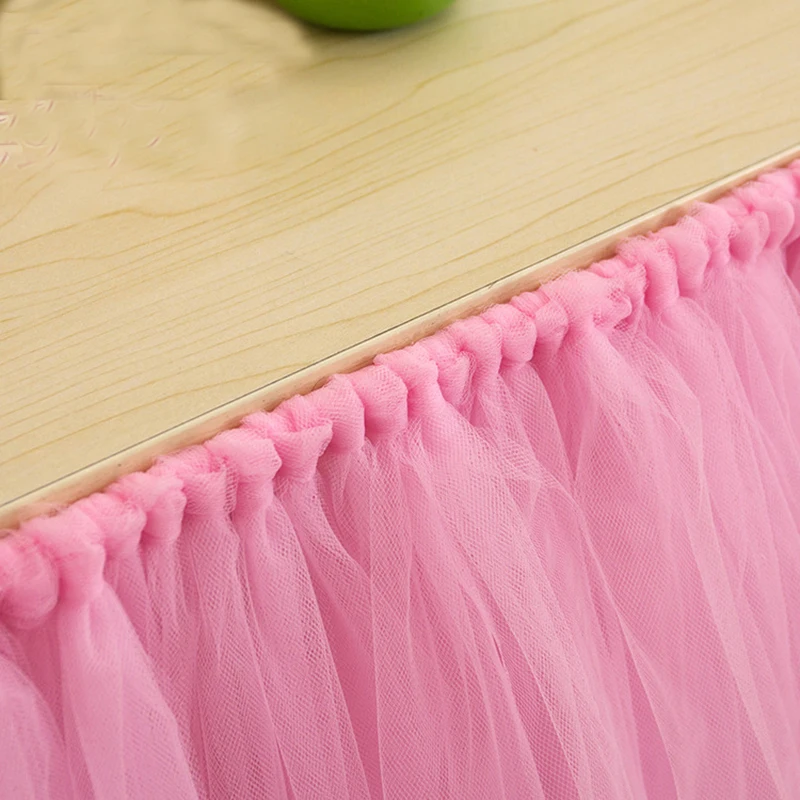 91,5*80 см DIY Тюлевая юбка-пачка для стола юбка для стола ing Baby Shower День рождения банкет свадебное украшение домашний текстиль скатерть серого цвета