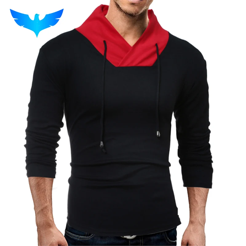 

QINGYU Male 2018 Brand Long Sleeve Solid Color Sweater T Shirt Slim Men T-Shirt Tops Fashion Mens Tee Shirt T Shirts 2XL