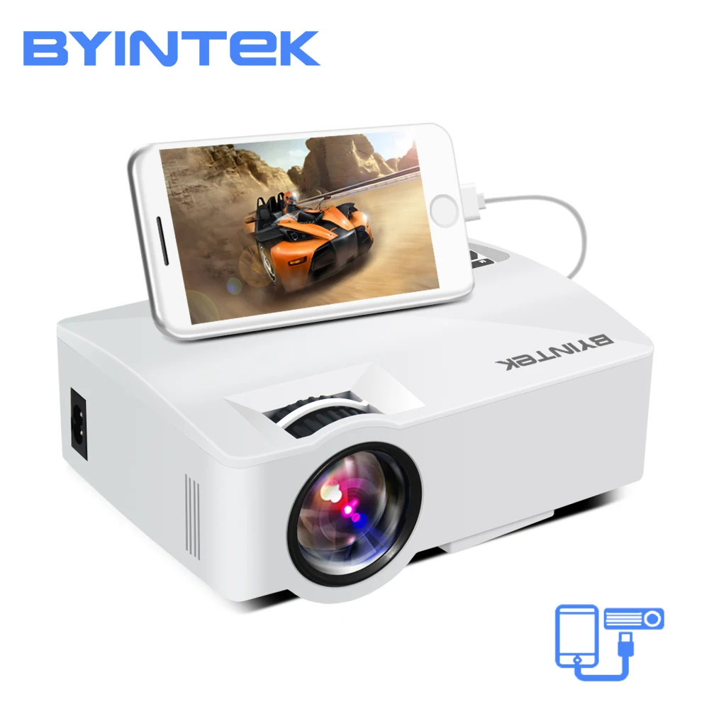 BYINTEK небо L5 Мини светодиодный Портативный видео проектор для дома Театр
