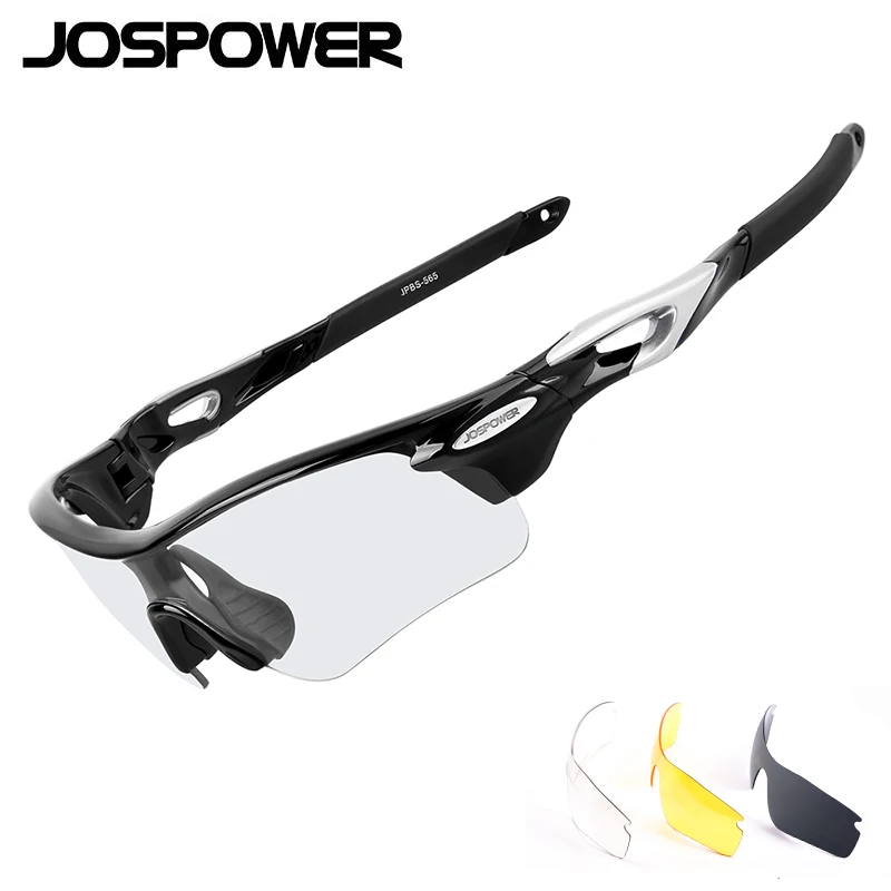 JOSPOWER Photochromic Cycling Glasses Polarized UV400 Sunglasses MTB