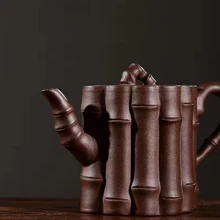 Специальные старый фиолетовый глина бамбука Чайник Китайский кунг-фу чайный сервиз чайник Исин известный чистая ручная роспись чайник