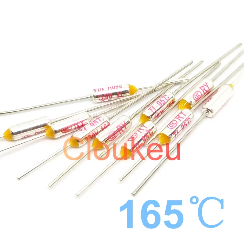 

10Pcs RY Tf 165C 250V10A/15A Metal temperature fuse 165 Centigrade